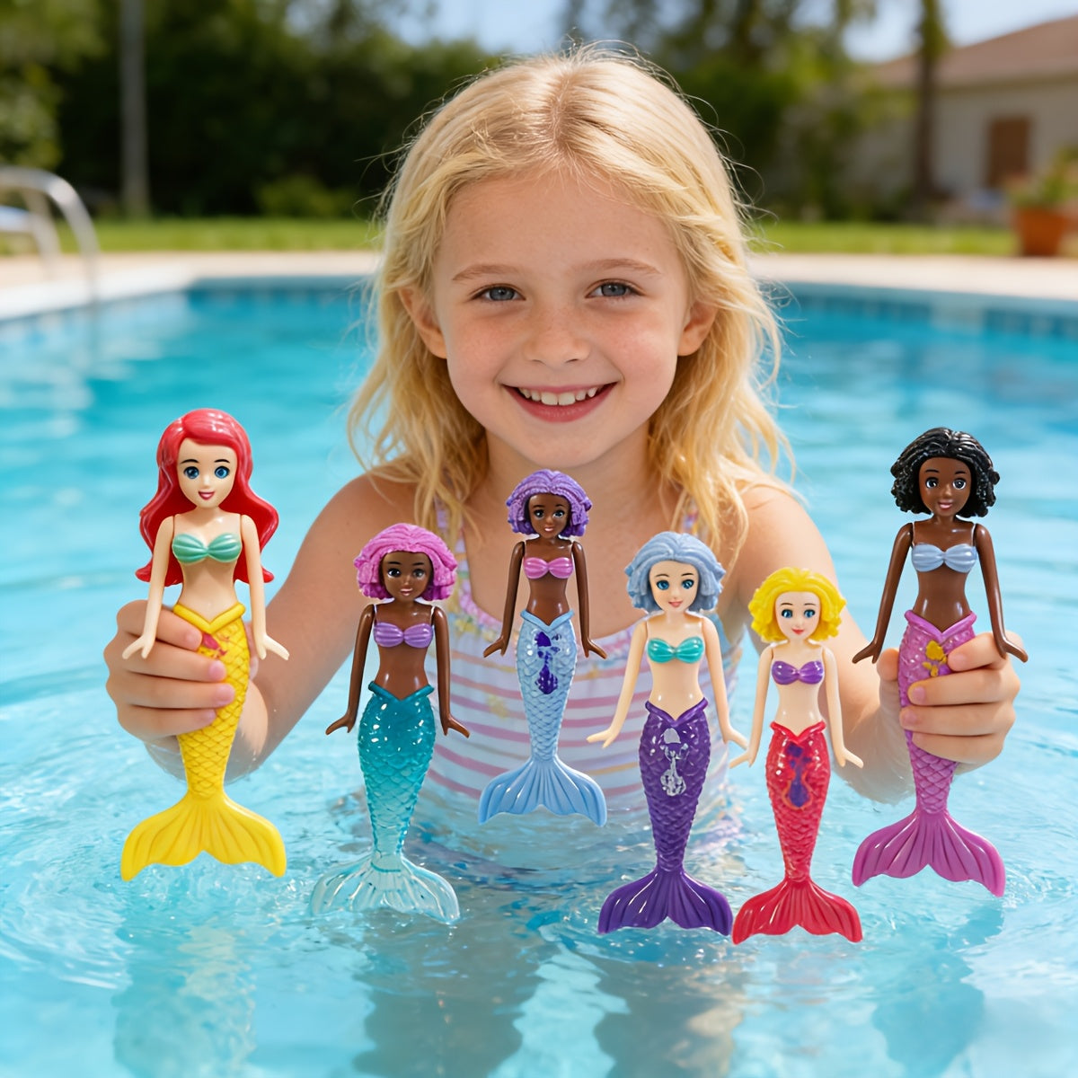 Five mermaids, every colour of the sea