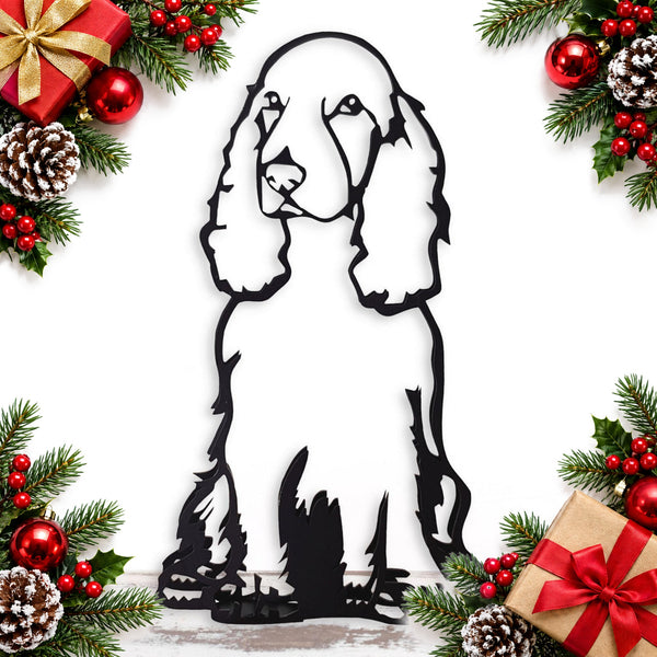 Cocker Spaniel Metal Silhouette Statue – Minimalist Dog Lover Gift
