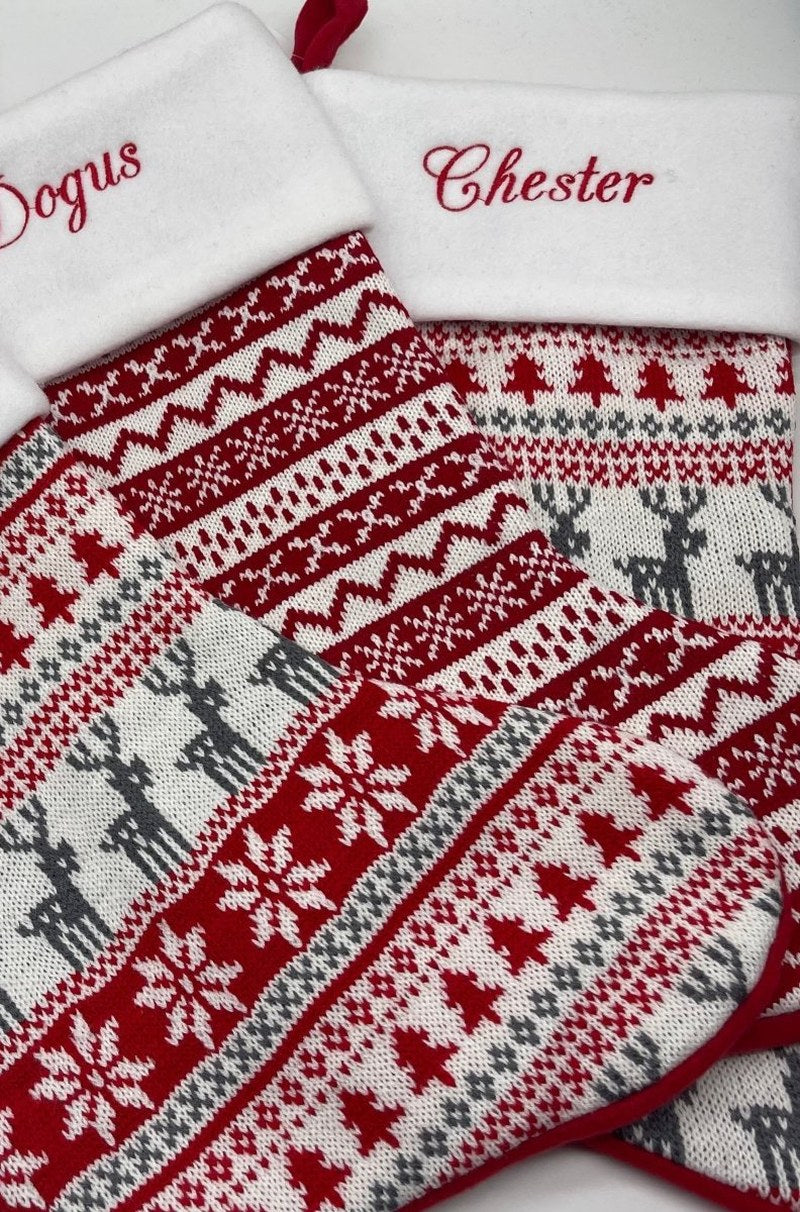 A cosy knitted reindeer design