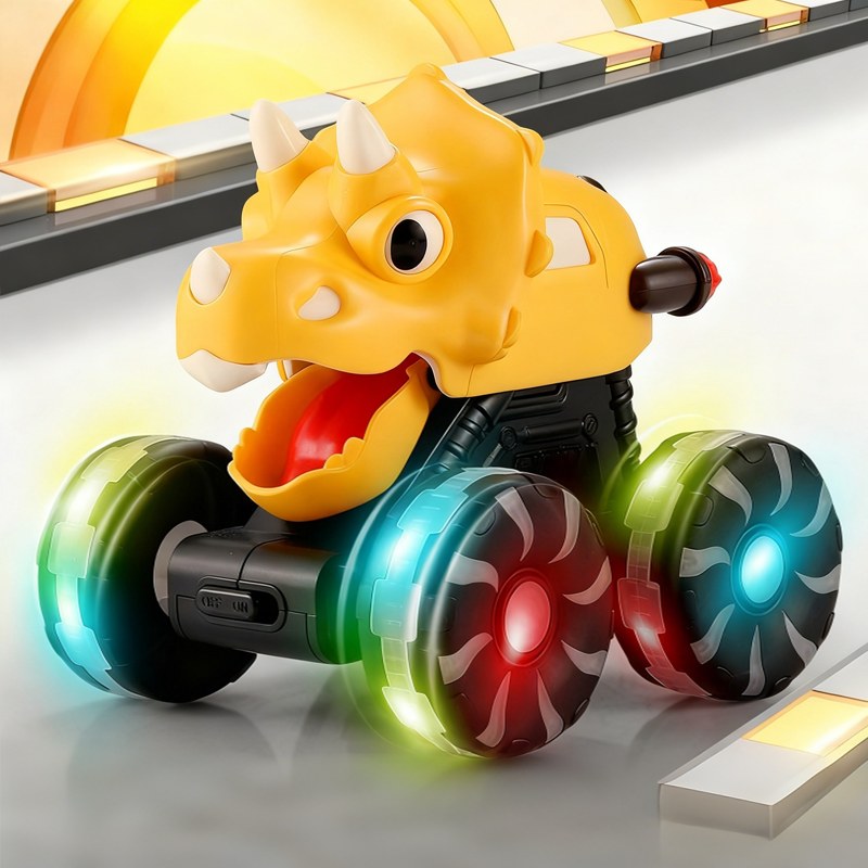 Lights and chomping jaws as it rolls