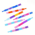 18 Push Bubble Fidget Bracelets, Adjustable Silicone Party Pack