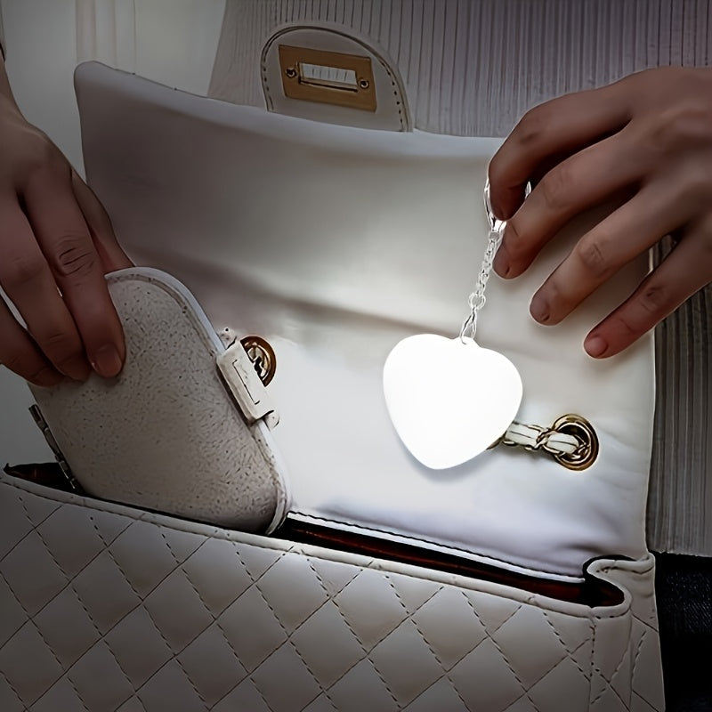 Heart Purse Light Keyring, Touch-Activated and USB Rechargeable
