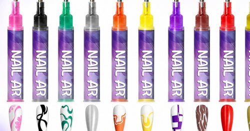 12-Colour Nail Art Pens Set – 0.5 mm Fine Tip for DIY Designs