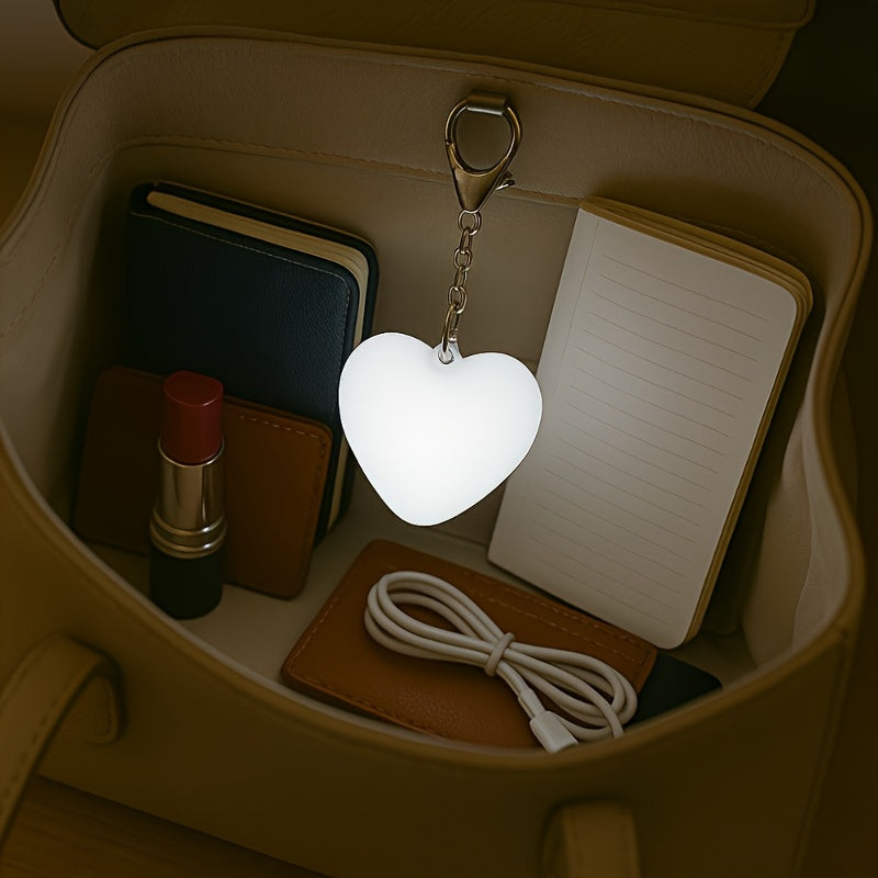 Heart Purse Light Keyring, Touch-Activated and USB Rechargeable