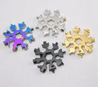 18-in-1 Snowflake Multi-Tool – Pocket Keyring Gadget Gift