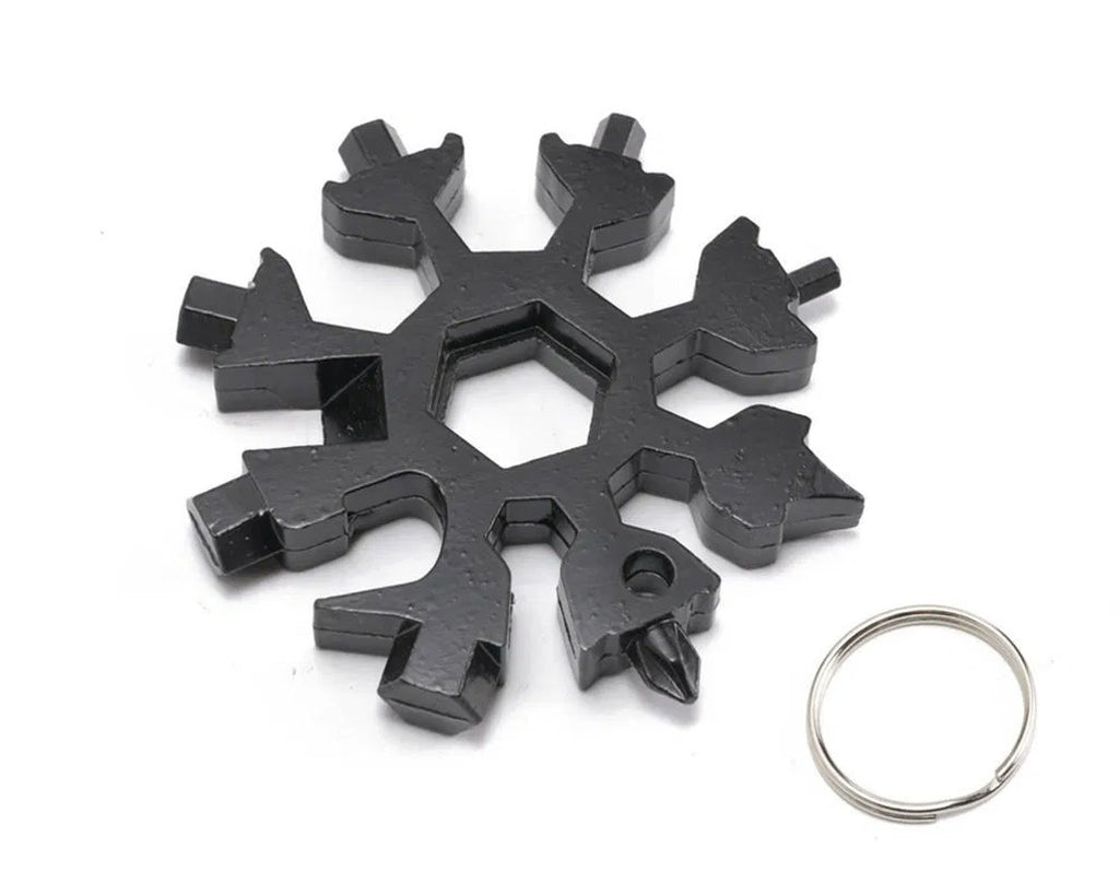 18-in-1 Snowflake Multi-Tool – Pocket Keyring Gadget Gift