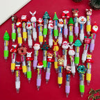 Christmas Mini Multicolour Pens with Festive Toppers – Party Pack