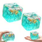 Ocean Squishy Ice Cube – Slow-Rise Sensory Squeeze Toy