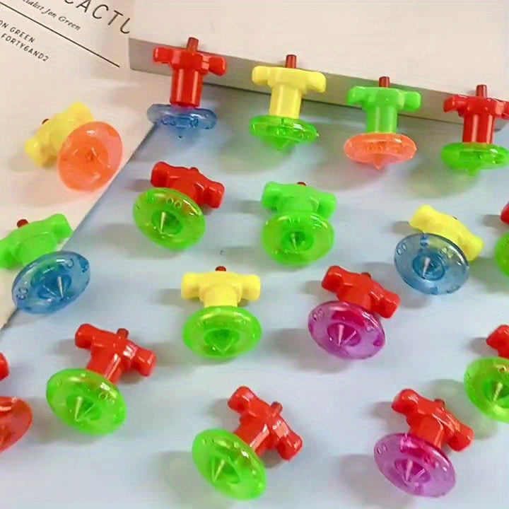 Spinning Tops Party Bag Set – 22 Tops with Push Launchers