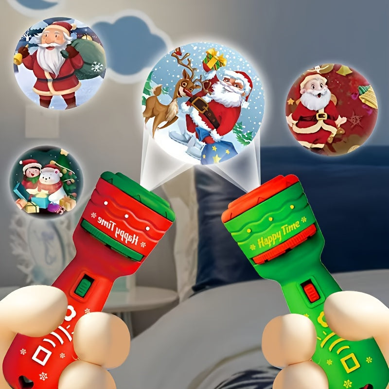 Christmas Projector Torch with 24 Festive Pictures – Kids' Toy