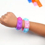 18 Push Bubble Fidget Bracelets, Adjustable Silicone Party Pack