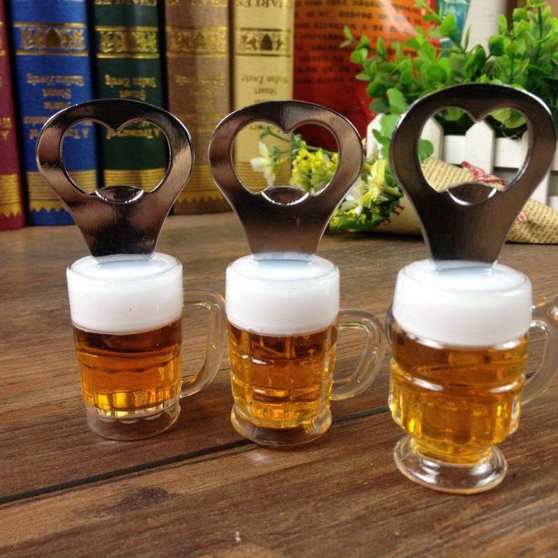 Mini Beer Mug Bottle Opener Fridge Magnet, Assorted Style