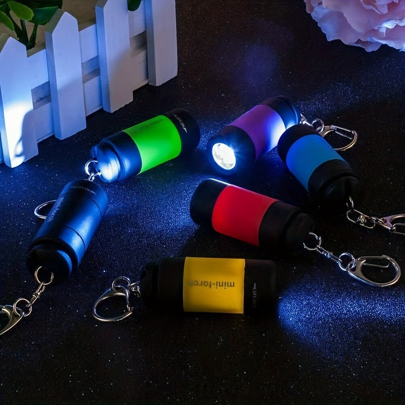 Mini USB Rechargeable Keyring Torch – Pocket Light in 13 Colours