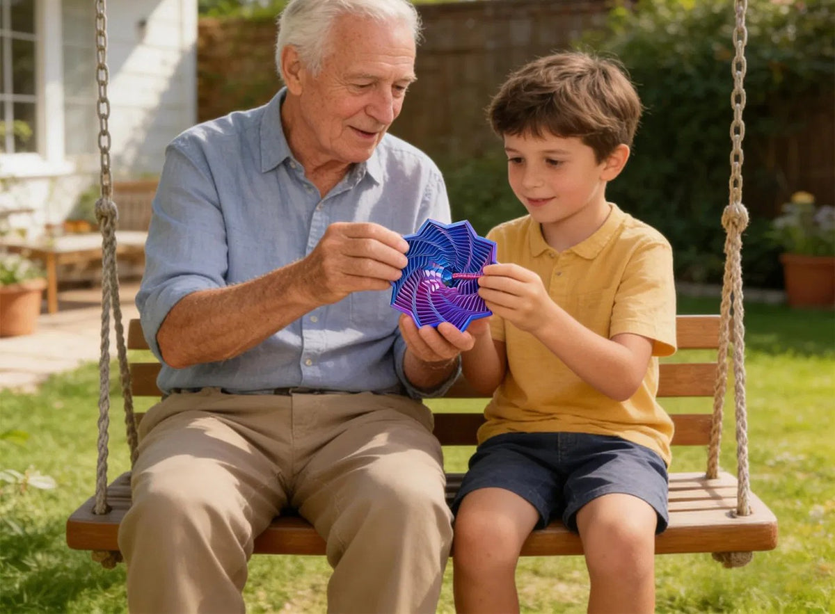 3D Printed Expanding Fidget Star – Pull and Twist Spiral Sensory Toy