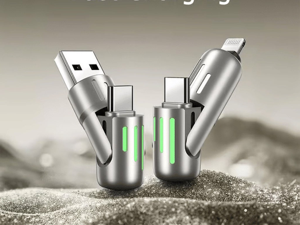 4-in-1 Fast Charging Cable – USB-C, Lightning & USB-A in One