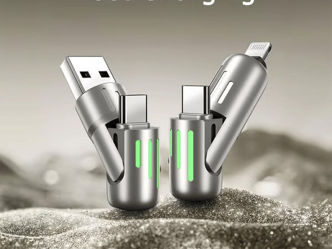 4-in-1 Fast Charging Cable – USB-C, Lightning & USB-A in One