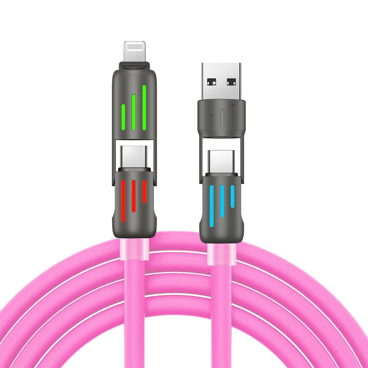 4-in-1 Fast Charging Cable – USB-C, Lightning & USB-A in One