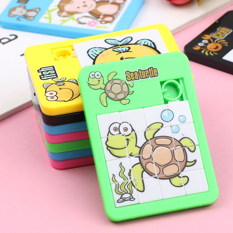 Animal Sliding Puzzles for Kids, Pack of 5 Pocket Brain Teasers