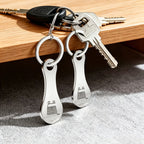 Shopping Trolley Token Keyrings, Set of 4 (2 Tokens + 2 Rings)