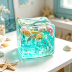 Ocean Squishy Ice Cube – Slow-Rise Sensory Squeeze Toy