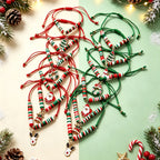 Christmas Charm Bracelets Set of 12 – Adjustable Clay Bead Bracelets
