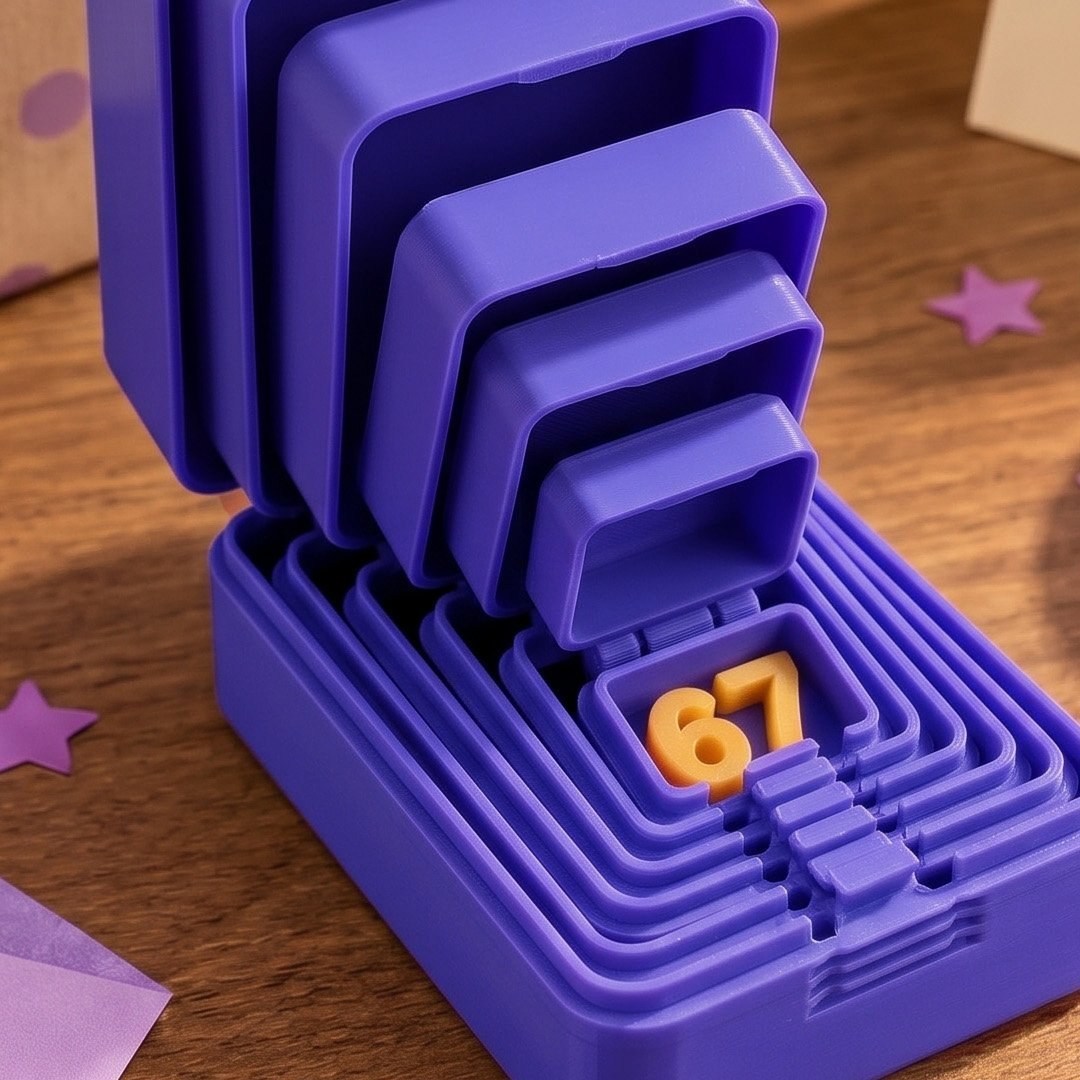 6-Layer Nesting Prank Gift Box with a Tiny Surprise Inside