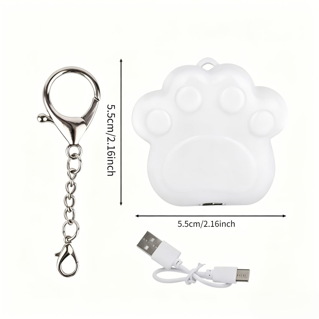 Paw or Star Purse Light Keyring, Touch Sensor, Rechargeable