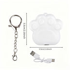 Paw or Star Purse Light Keyring, Touch Sensor, Rechargeable