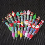 Christmas Mini Multicolour Pens with Festive Toppers – Party Pack