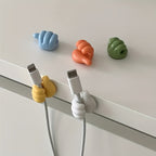 Thumb-Shaped Adhesive Cable Clips, Pack of 5, Assorted Colours