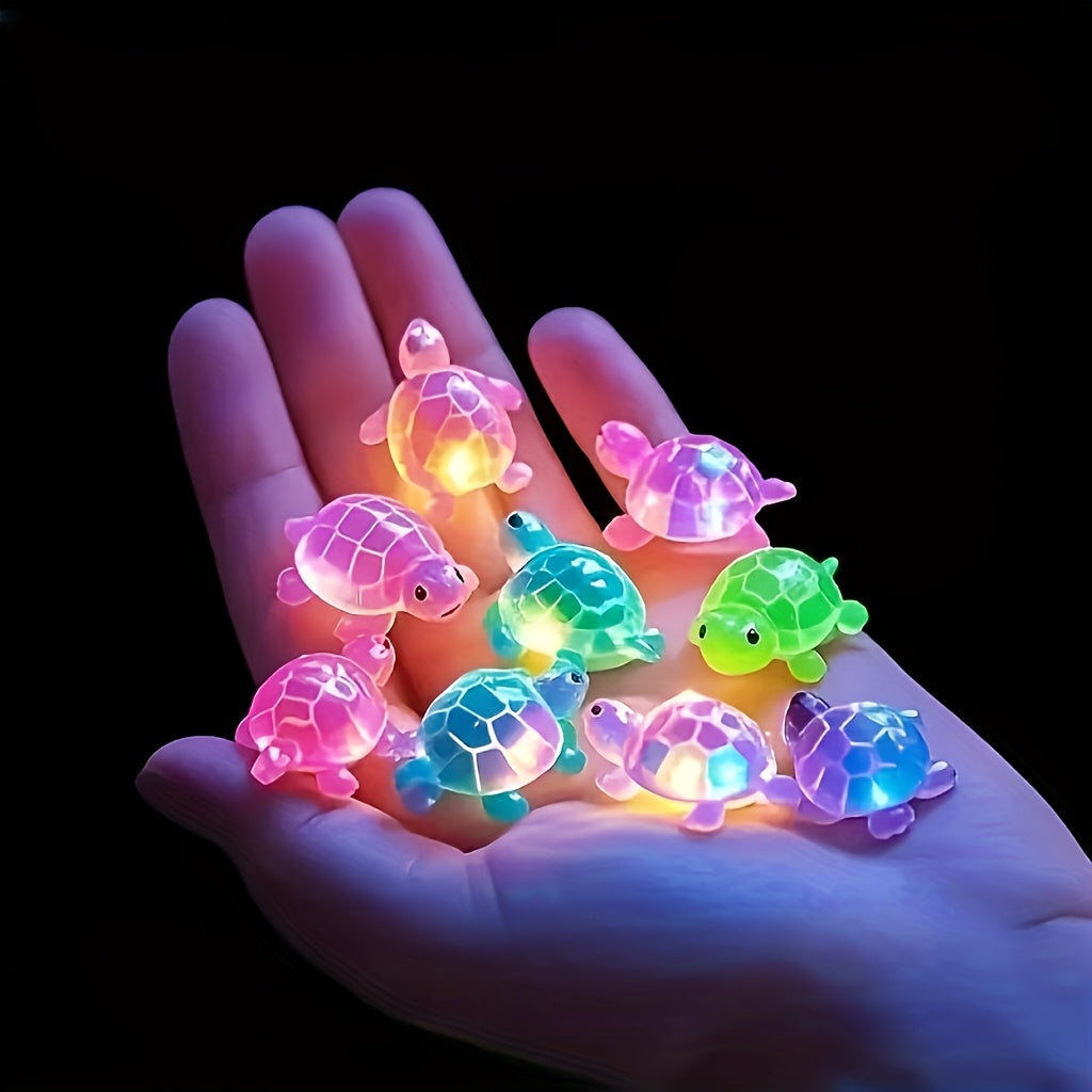 47 Glow-in-the-Dark Mini Resin Turtles, Tiny Stocking Surprise