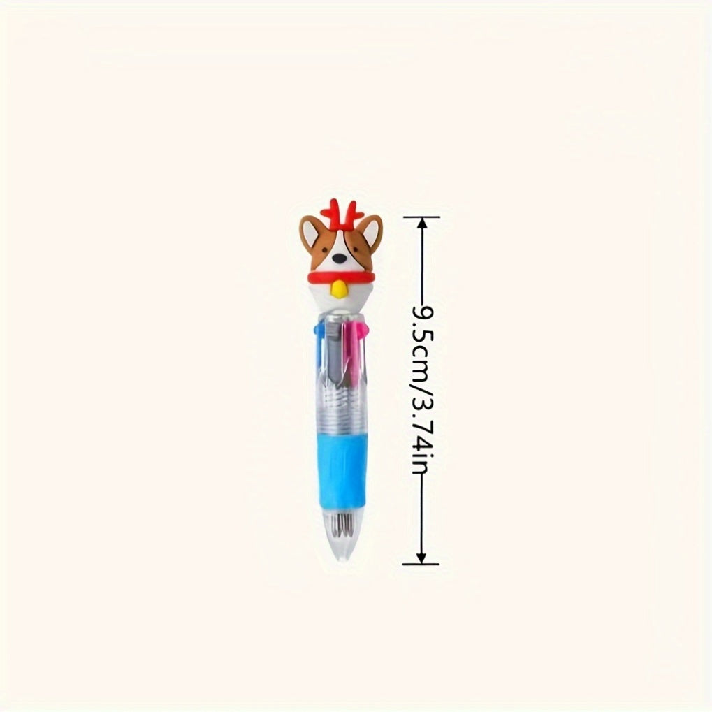 Christmas Mini Multicolour Pens with Festive Toppers – Party Pack