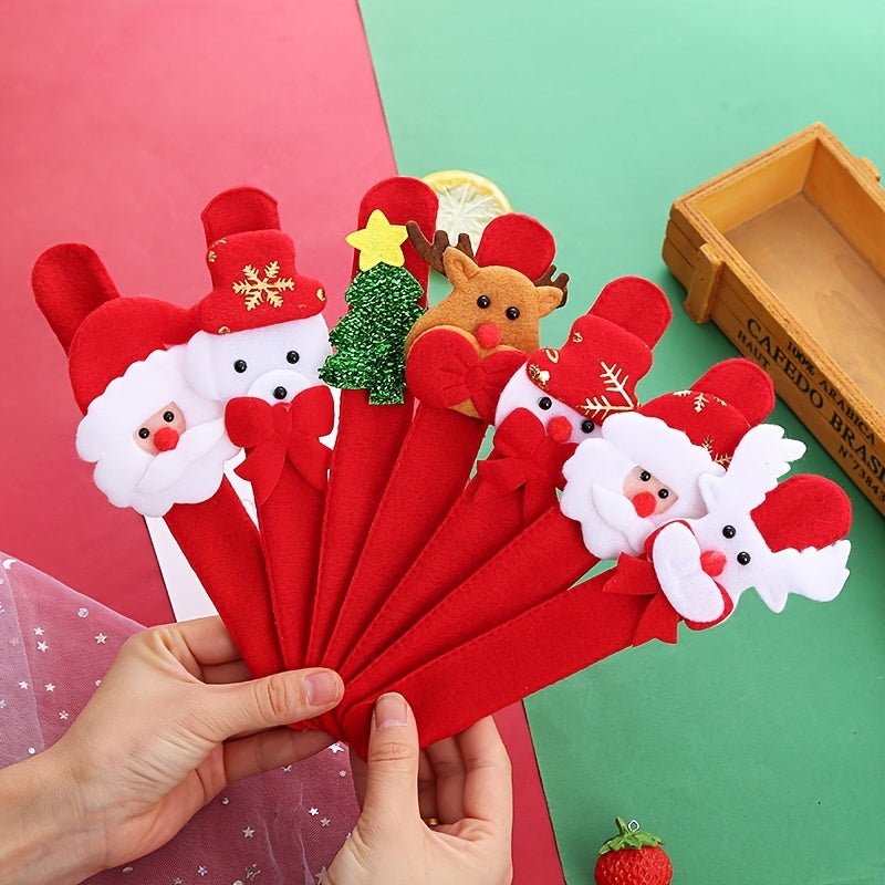 Christmas Slap Bracelets Pack of 10 – Santa, Snowman & Reindeer