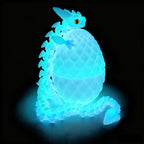 Articulated Glow-in-the-Dark Crystal Dragon and Egg Set