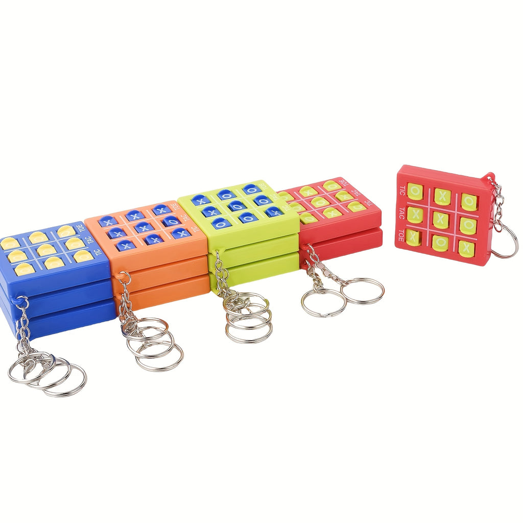 Mini Tic Tac Toe Keyring Games – Pack of 12 Pocket Games