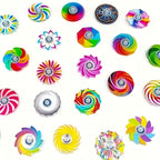 Mini Rainbow Fidget Spinners – Party Pack of 6, 14 or 26
