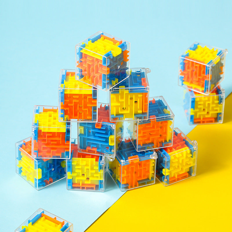 15 Mini 3D Maze Cubes, Pocket Ball Puzzles for Party Bags