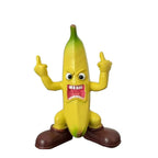 Angry Banana Desk Figurine with Rude Gesture, Funny Office Gift