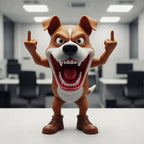 Angry Banana Desk Figurine with Rude Gesture, Funny Office Gift