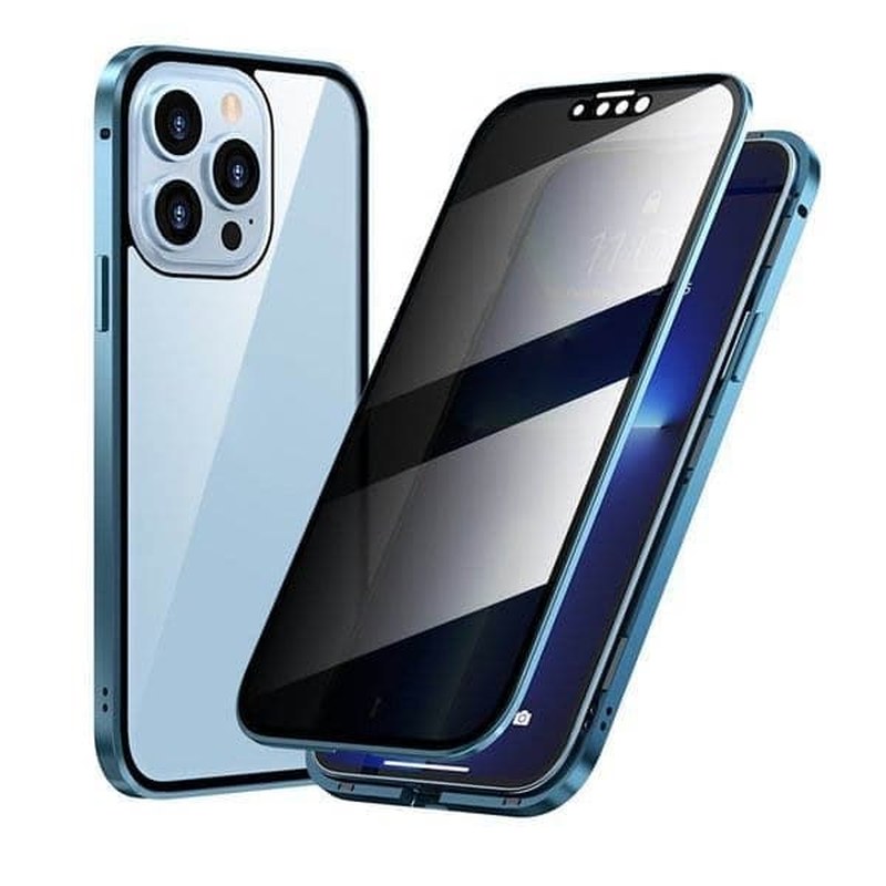 Anti-Peek Privacy Phone Case with Magnetic Metal Frame
