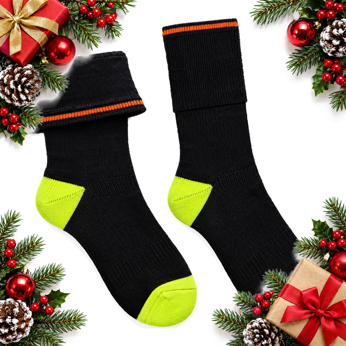 anti stone dual cuff boot socks for work and hiking — Christmas stocking filler gift
