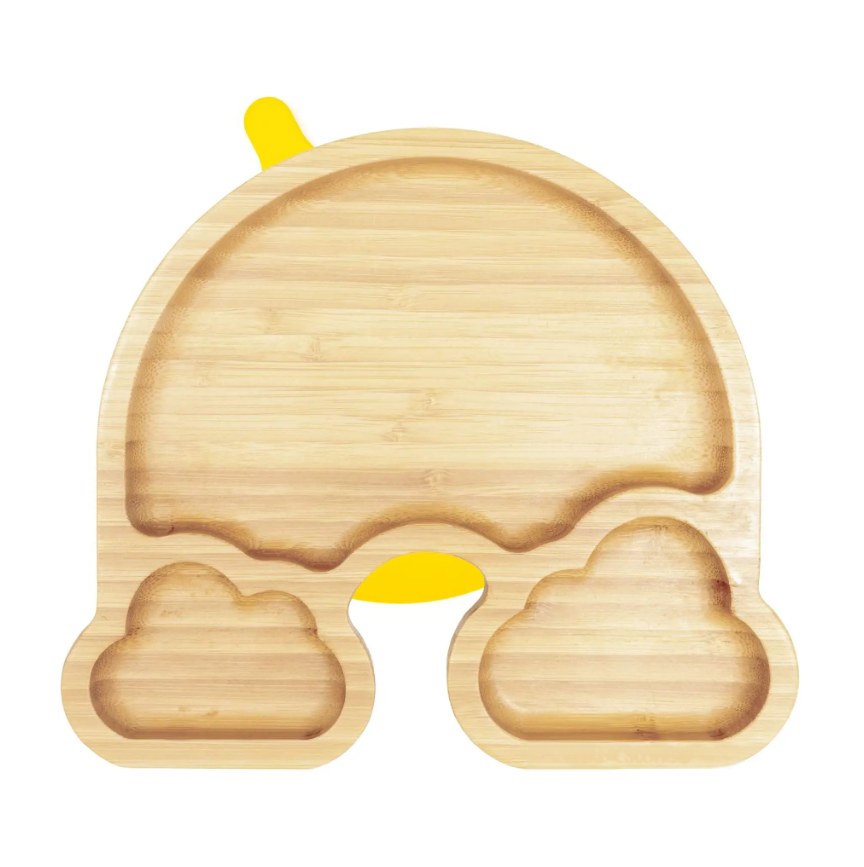 Bamboo Rainbow Suction Plate for Weaning Babies and Toddlers