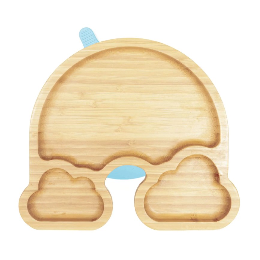 Bamboo Rainbow Suction Plate for Weaning Babies and Toddlers