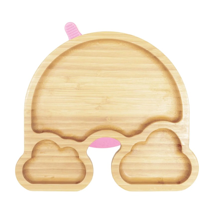 Bamboo Rainbow Suction Plate for Weaning Babies and Toddlers