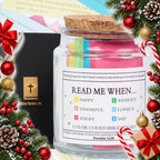 bible verse jar with 90 colour coded verse scrolls in a gift box — Christmas stocking filler gift