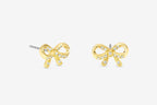 Bow Stud Earrings in a Christmas Cracker Gift Box – Gold or Silver