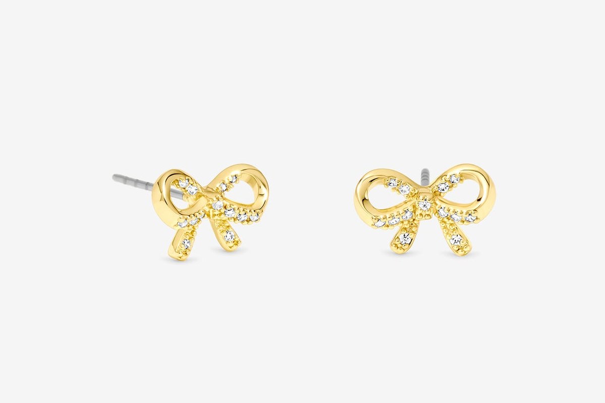 Bow Stud Earrings in a Christmas Cracker Gift Box – Gold or Silver