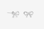 Bow Stud Earrings in a Christmas Cracker Gift Box – Gold or Silver