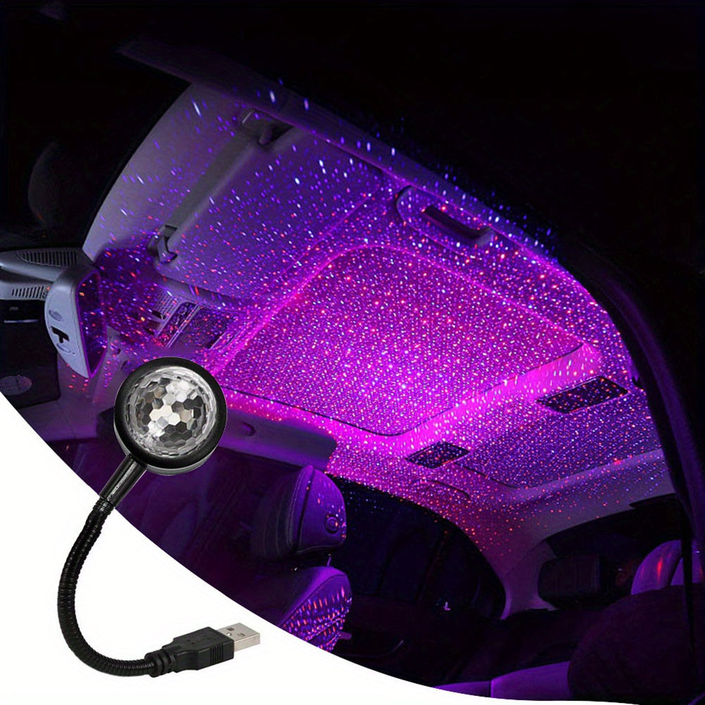 USB Colour-Changing Disco Ball Light for Car and Bedroom