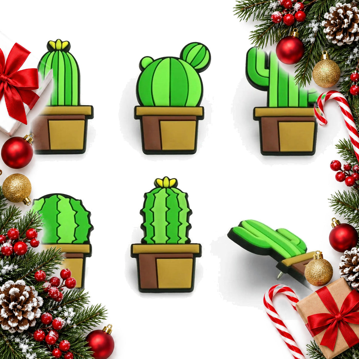 cactus push pins set of 5 cute potted cactus drawing pins for cork boards — Christmas stocking filler gift